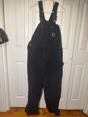 Carhartt Brown Duck Canvas Bib Overalls